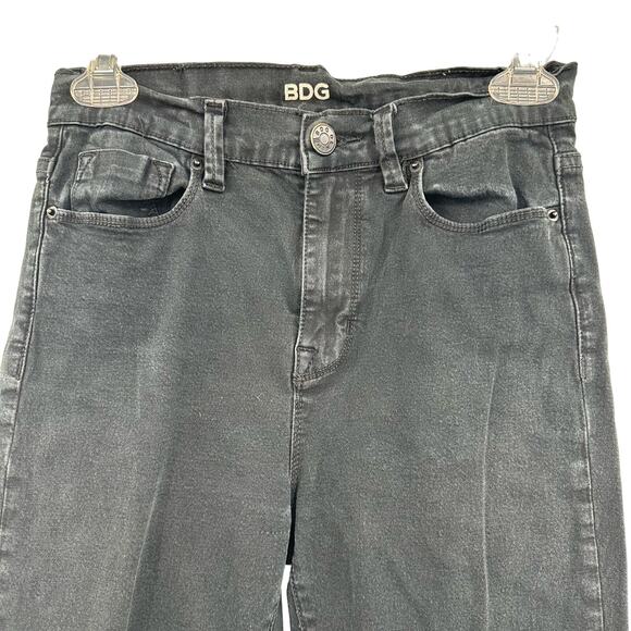BDG Size‎ 26x29 Jeans Black Dark Wash Raw Hem high Rise Twig Skinny Ankle Denim - Picture 3 of 6